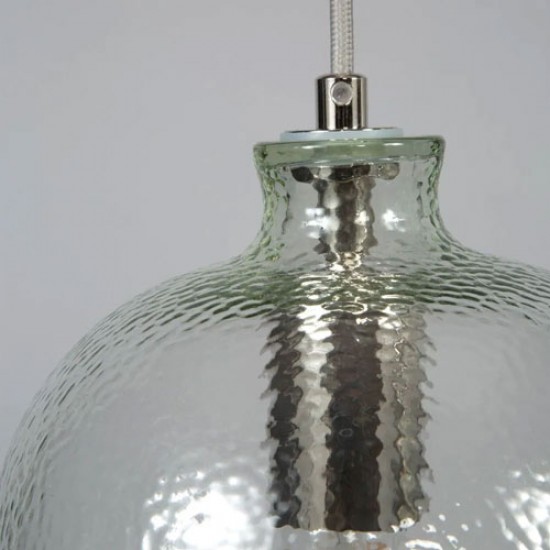 Alfie Bobble Glass Diner Polished Nickel