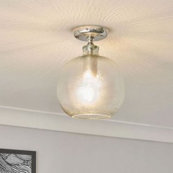 Alfie bobble Glass Flush Polished Nickel