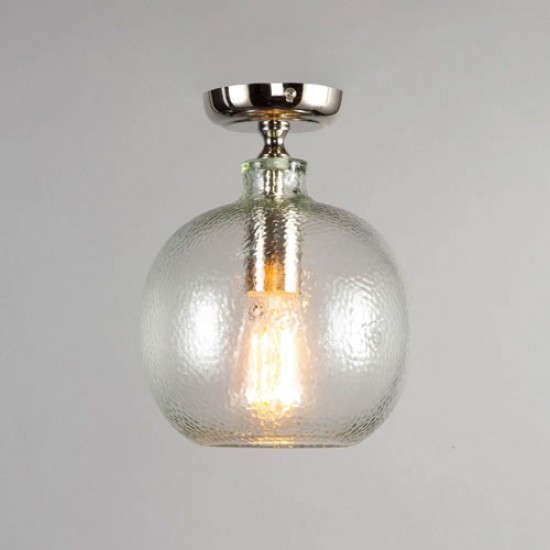 Alfie bobble Glass Flush Polished Nickel