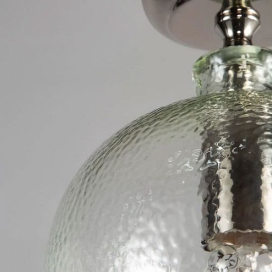 Alfie bobble Glass Flush Polished Nickel