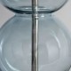 Metro Ball Stacked Table Lamp with Blue Glass Base, Nickel