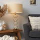 Metro Stacked Ball Table Lamp Champagne/Natural/Satin Brass