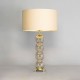 Metro Stacked Ball Table Lamp Champagne/Natural/Satin Brass