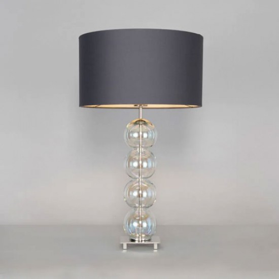 Metro Stacked Ball Table Lamp Iridescent/Mid Grey/Polished Nickel
