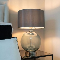 Metro Large Ball Table Lamp Blue/Grey/Polished Nickel