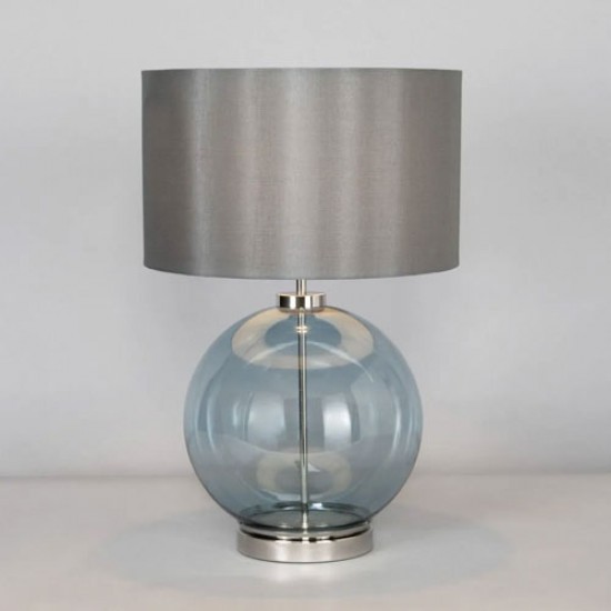 Metro Large Ball Table Lamp Blue/Grey/Polished Nickel