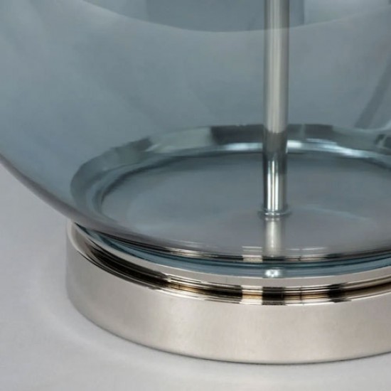 Metro Large Ball Table Lamp Blue/Grey/Polished Nickel