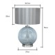 Metro Large Ball Table Lamp Blue/Grey/Polished Nickel