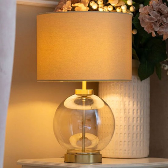 Mini Metro Ball Table Lamp Satin Brass