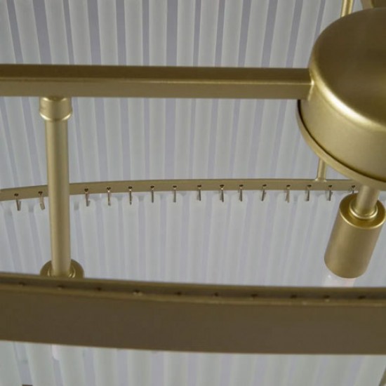 Aubrey Oval Diner Pendant Satin Brass