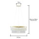 Aubrey Oval Diner Pendant Satin Brass