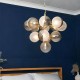 Emile 13 Light Pendant Brass/Smoke