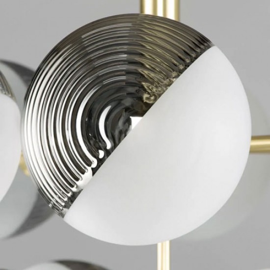 Emile 13 Light Pendant Brass/Smoke