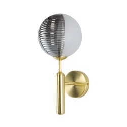 Emile Wall Light Satin Brass/Smoke