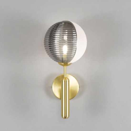 Emile Wall Light Satin Brass/Smoke