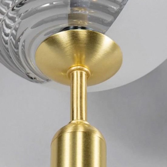 Emile Wall Light Satin Brass/Smoke