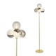 Emile 4 Light Floor Lamp Satin Brass