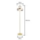 Emile 4 Light Floor Lamp Satin Brass
