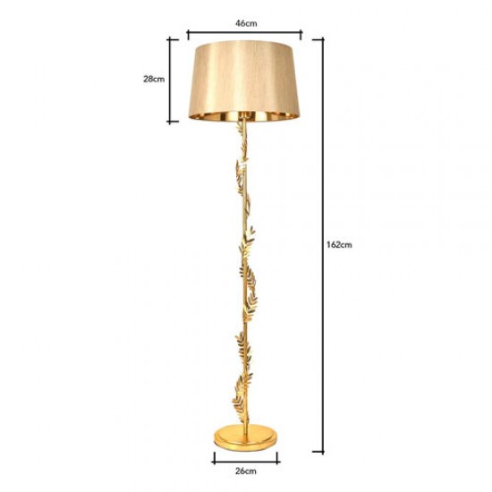Brookby Stem Floor Lamp Gold