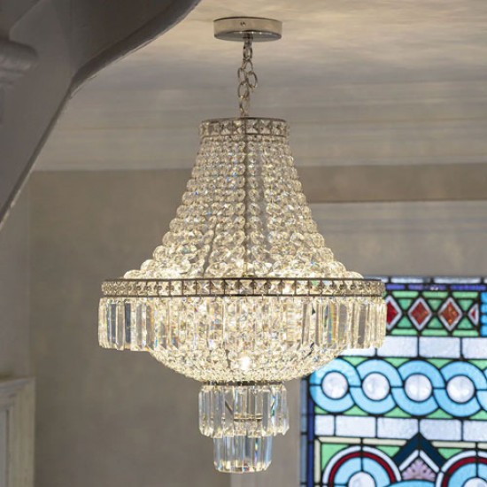 Chloe Chandelier Polished Nickle