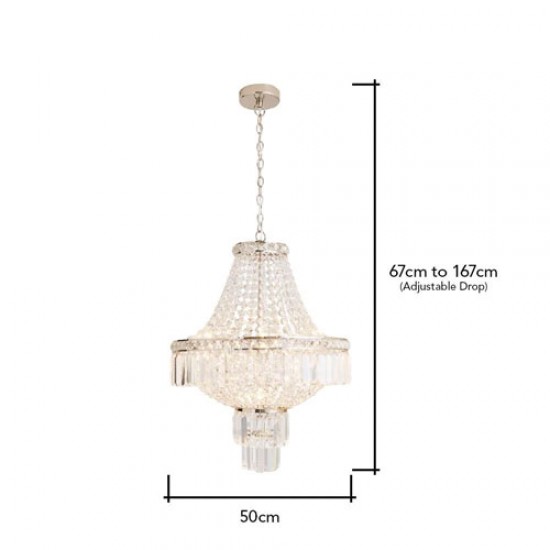 Chloe Chandelier Polished Nickle