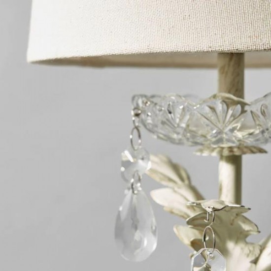 Paisley Table Lamp Cream/Mushroom