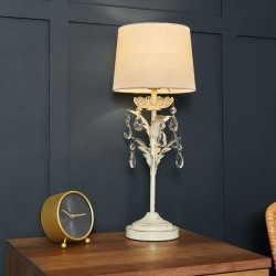 Paisley Table Lamp Cream/Mushroom