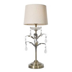 Paisley Table Lamp Antique Brass/Champagne 