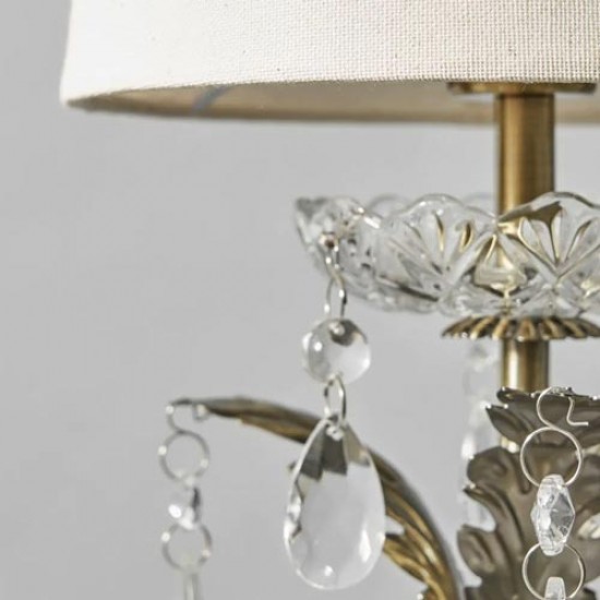 Paisley Table Lamp Antique Brass/Champagne 