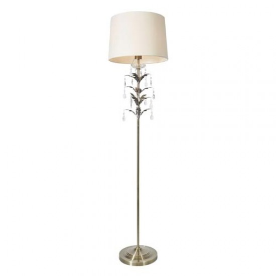 Paisley Floor Lamp Antique Brass/Champagne