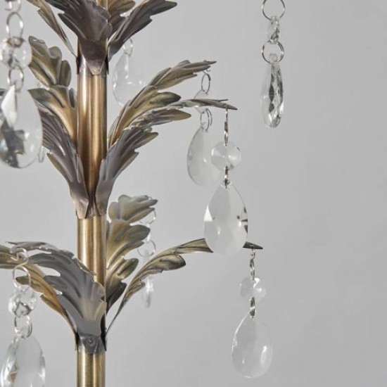 Paisley Floor Lamp Antique Brass/Champagne