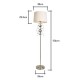 Paisley Floor Lamp Antique Brass/Champagne