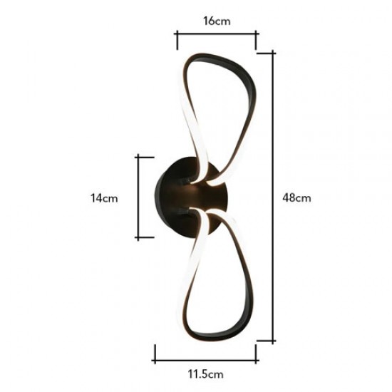 Alvar LED petals Wall Light Black