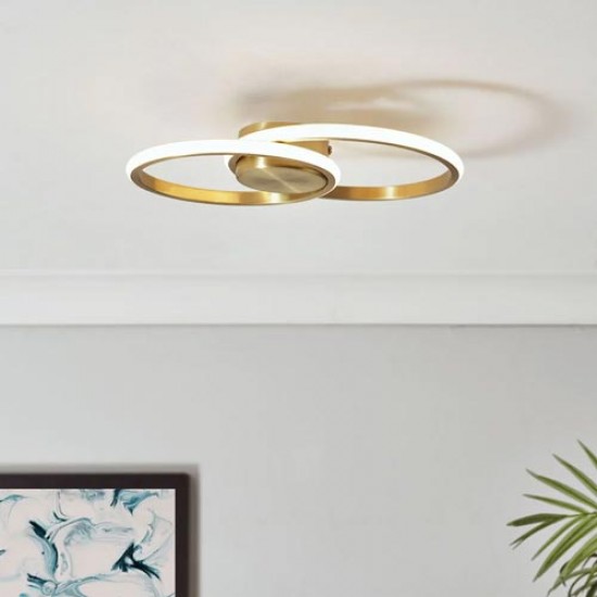 Pei LED Wall Light Brass