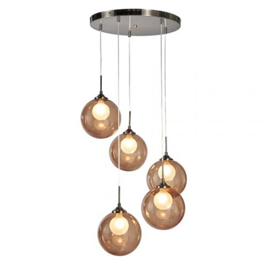 Peatrice 5 Light Pendant Black Nickel