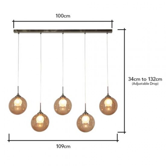 Peatrice 5 Light Diner Pendant