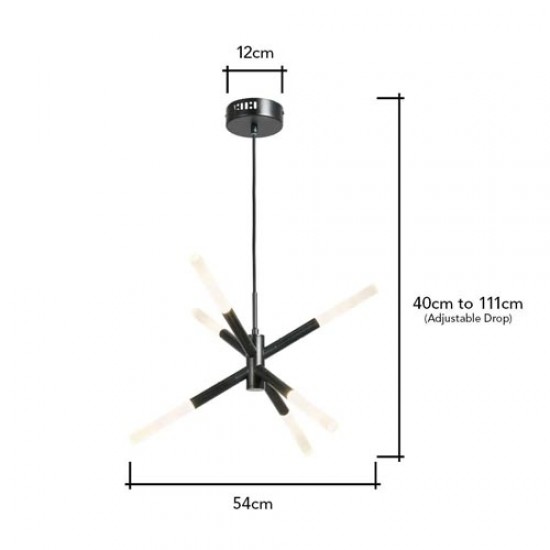 Wanda LED Ceiling Pendant Black