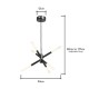 Wanda LED Ceiling Pendant Black