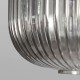 Lyna Smoked Glass Flush Ceiling Light, Brass