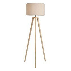 Keelye Wooden Tripod Floor Lamp Oak/Natural