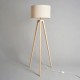 Keelye Wooden Tripod Floor Lamp Oak/Natural