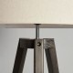 Keeley Wooden Tripod Floor Lamp Dark Walnut/Natural