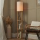 Shelby Shelving Floor Lamp Oak/Natural 