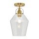 Saskia Bubble Glass Flush