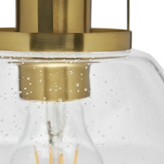 Saskia Bubble Glass Flush