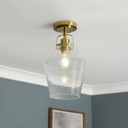 Saskia Bubble Glass Flush