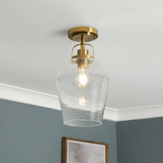 Saskia Bubble Glass Flush