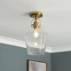 Saskia Bubble Glass Flush