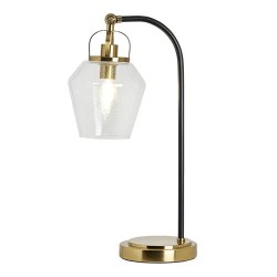 Saskia Bubble Glass Table Lamp Warm Satin Brass