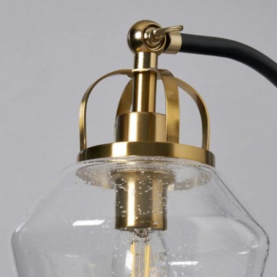 Saskia Bubble Glass Table Lamp Warm Satin Brass